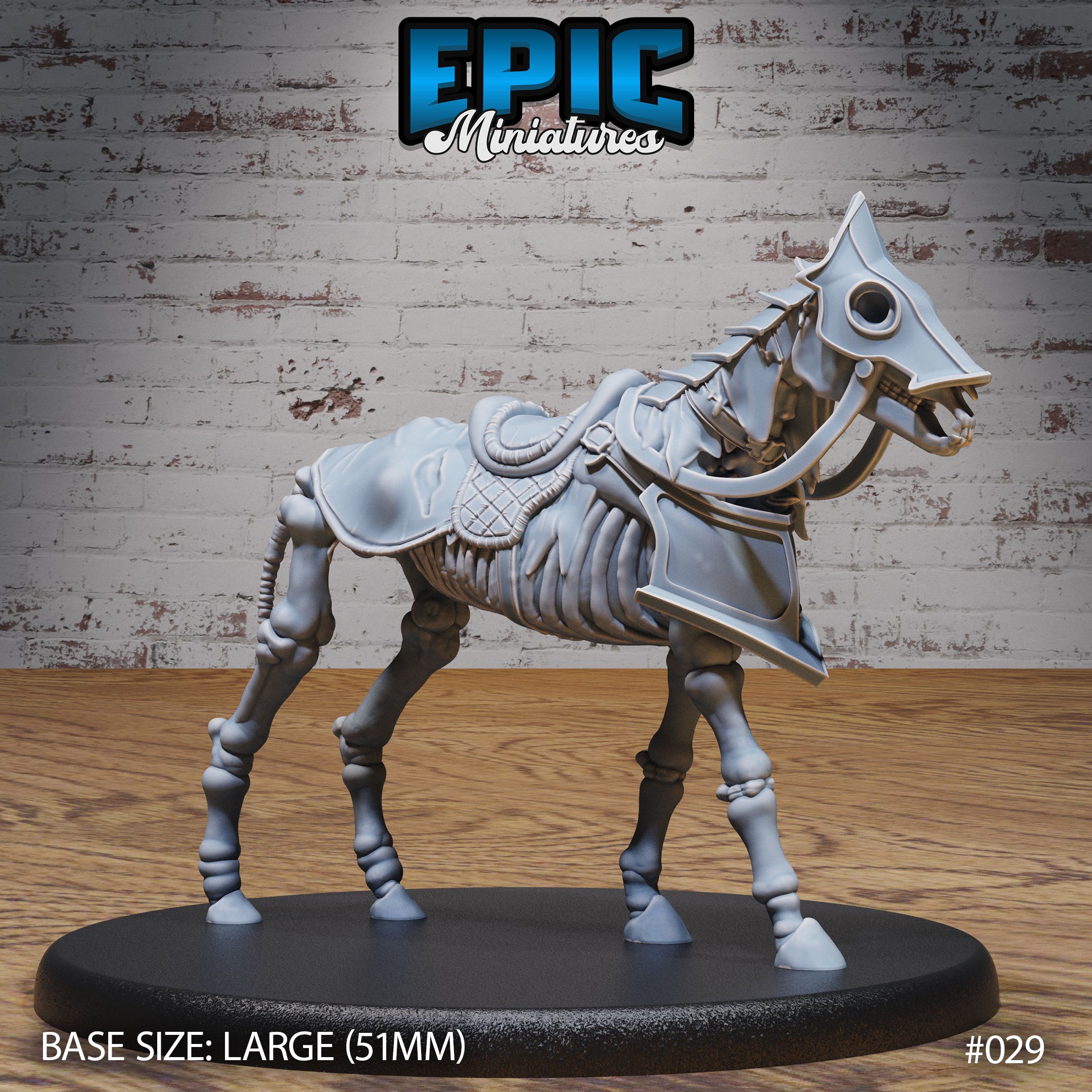 Skeleton Army Horse Mount / Undead Steed / Evil Skelet Cavalry / Zombie Animal / Evil Bone Kingdom / Walking Dead Monster / Rotting Creature / Graveyard Encounter